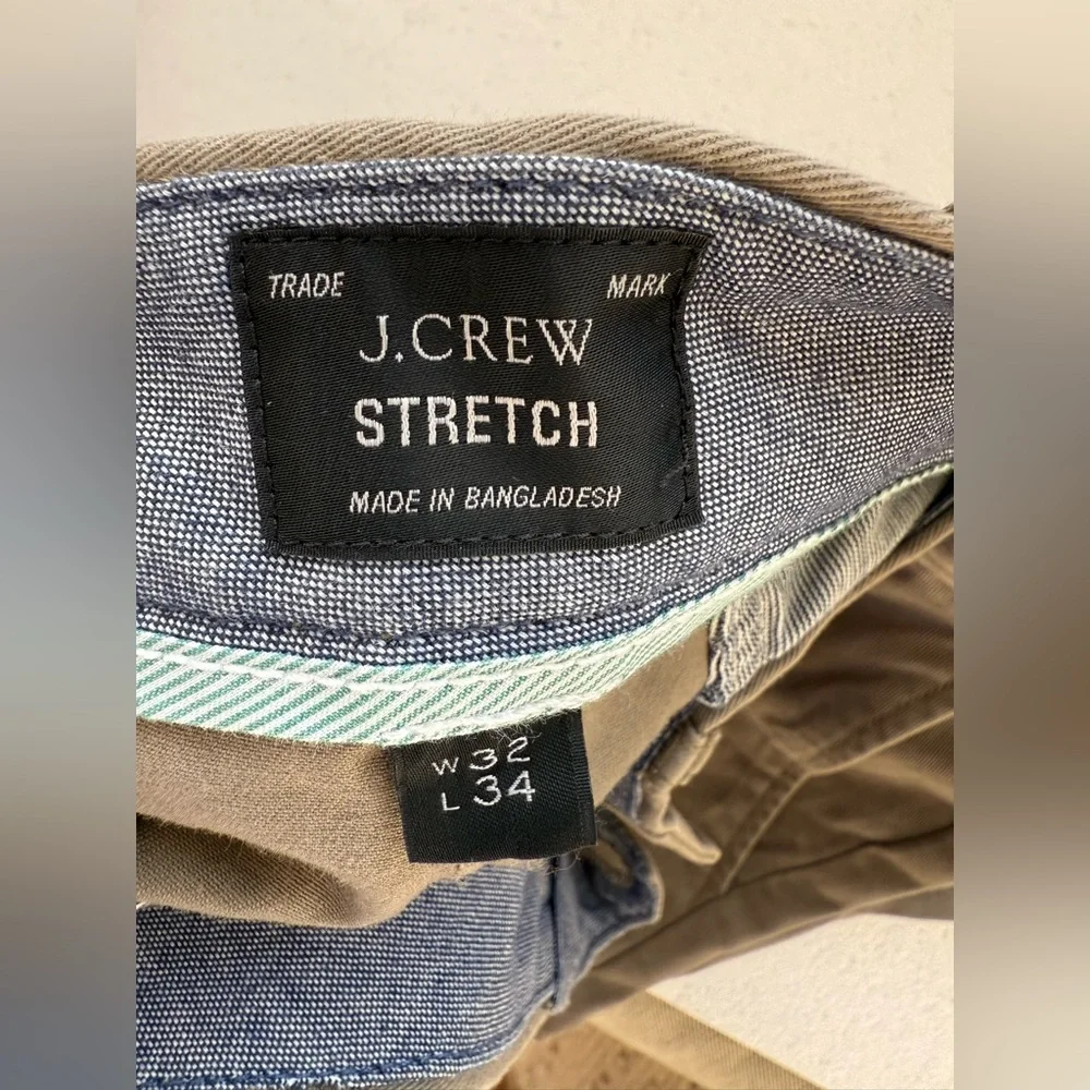J CREW 250 FIT CHINO PANTS AIRCRAFT SURPLUS GREEN 32X34 - Picture 2 of 5